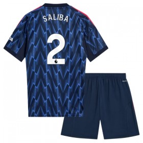 Camiseta de fútbol Arsenal Saliba 2 Niño 2ª equipación 2025-26